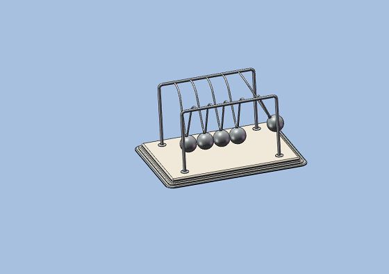 SolidWorks牛顿摆仿真分析