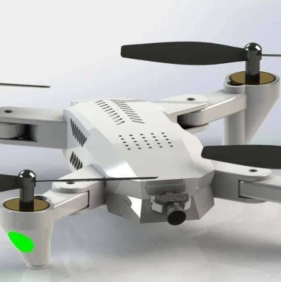 【飞行模型】Drone 3D MODELLING四轴无人机造型3D图纸 Solidworks设计