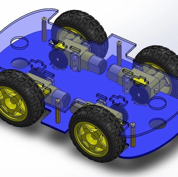 【工程机械】用于Raspberry Pi或Arduino的编程小车底盘3D数模图纸