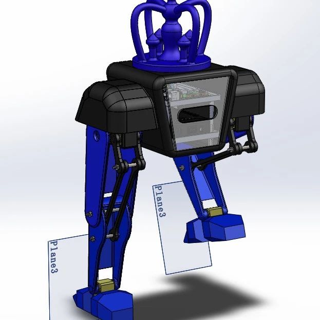 【机器人】Preliminary Bipedal两足机器人初步设计3D图纸 