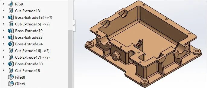 SolidWorks如何通过键盘的方向键查看零件的建模步骤？