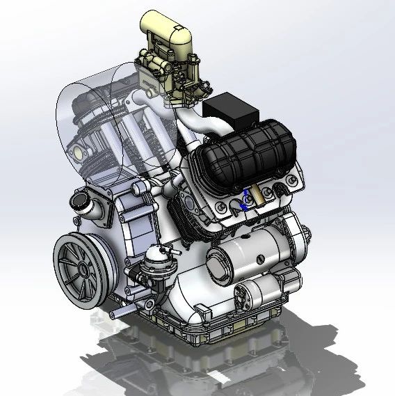 【发动机电机】ZAZ 965发动机模型3D图纸 Solidworks设计
