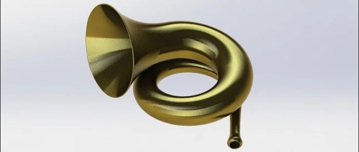 SolidWorks扫描功能还有这种操作？建模一个铜号为例！