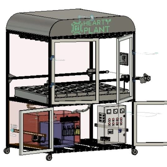 【农业机械】Automated hydroponic farming自动化水培农业框架3D图纸