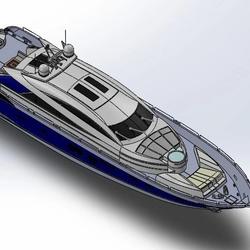 【海洋船舶】yacht-30游艇模型3D图纸 Solidworks设计