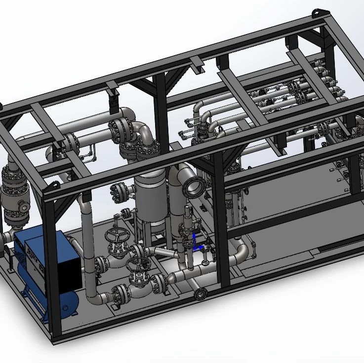 【工程机械】蒸汽站控制系统3D模型图纸 Solidworks设计