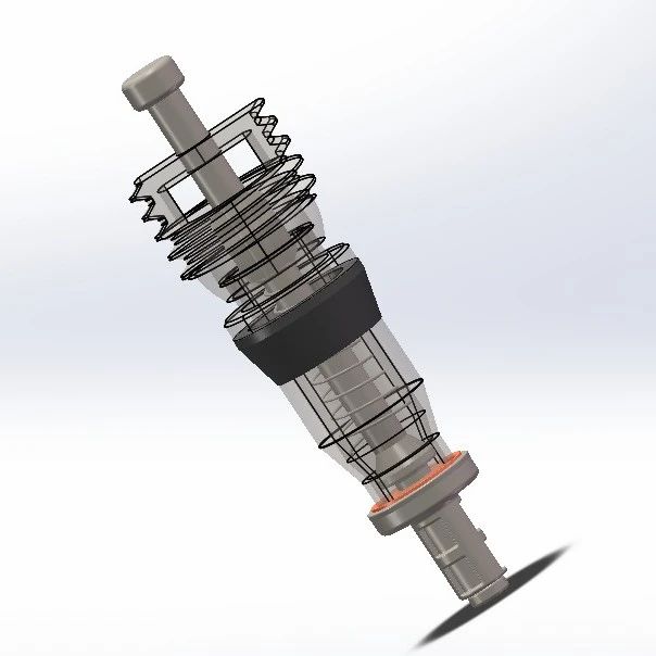 【工程机械】Valve core of nippel车轮气门芯3D数模图纸 IGS STEP格式