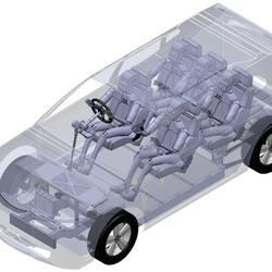 【汽车轿车】SUV chassis带5个座位SUV底盘结构3D图纸 IGS格式