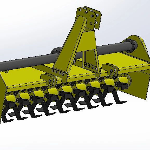 【农业机械】Rotovator旋耕机构3D图纸 Solidworks设计