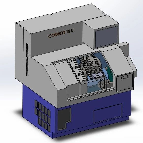 【工程机械】Torno Cosmos 10U机床简易结构3D图纸 Solidorks设计