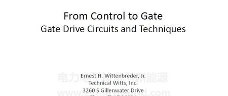  Control to Gate Drive Circuits and Techniques