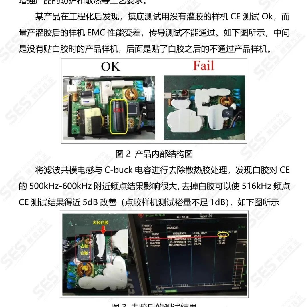 器件散热胶对产品滤波电路EMC性能影响及仿真分析（工程工艺EMC案例）