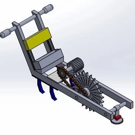 【农业机械】多功能分蘖机（农机设计作业）简易模型3D图纸 Solidworks设计