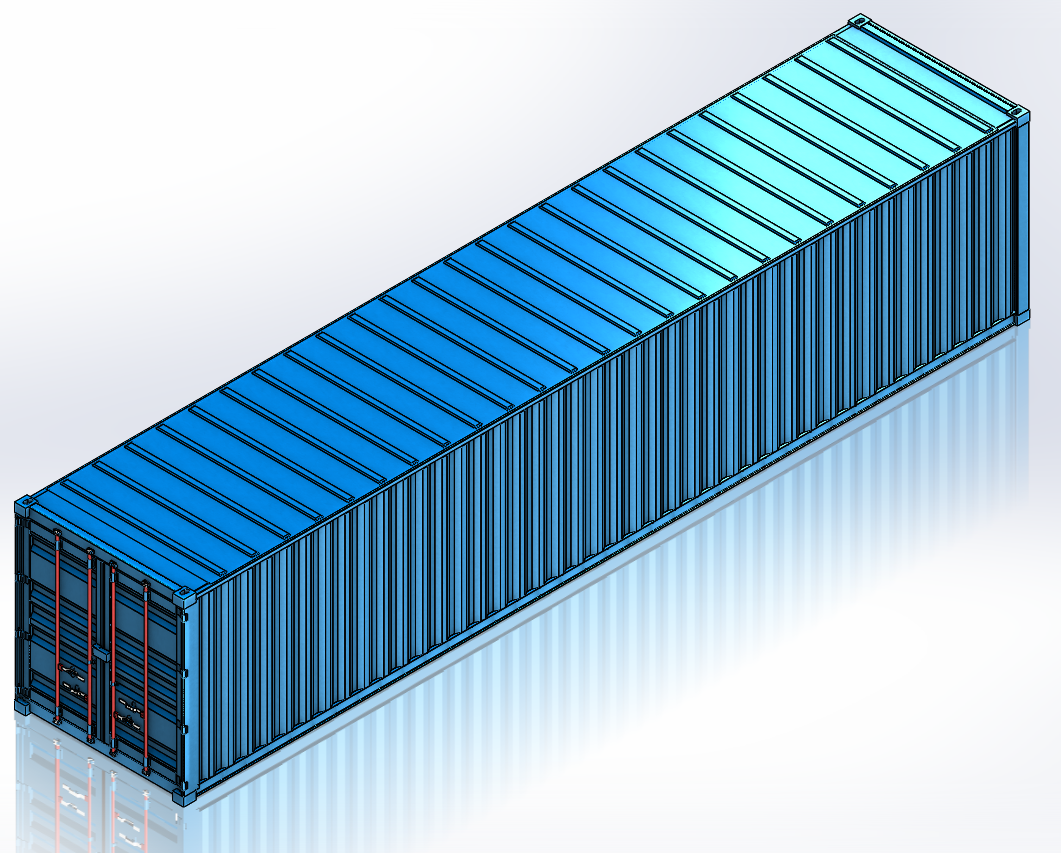 【工程机械】container 40 Ft集装箱模型3d图纸 Solidworks设计 Solidworks 仿真秀干货文章