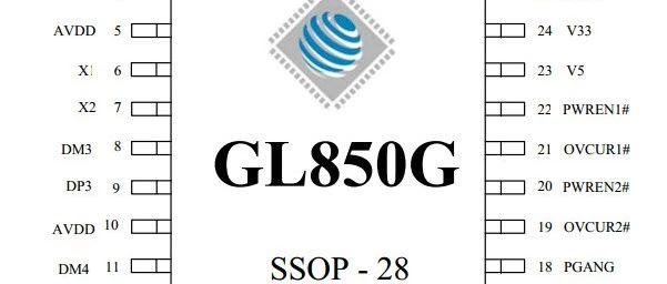 USB2.0 HUB芯片方案-GL850G