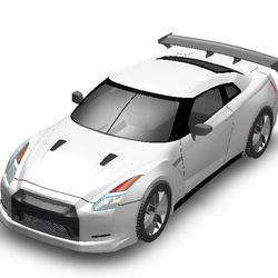 【汽车轿车】nissan-gtr-22汽车简易模型3D图纸 Solidworks设计