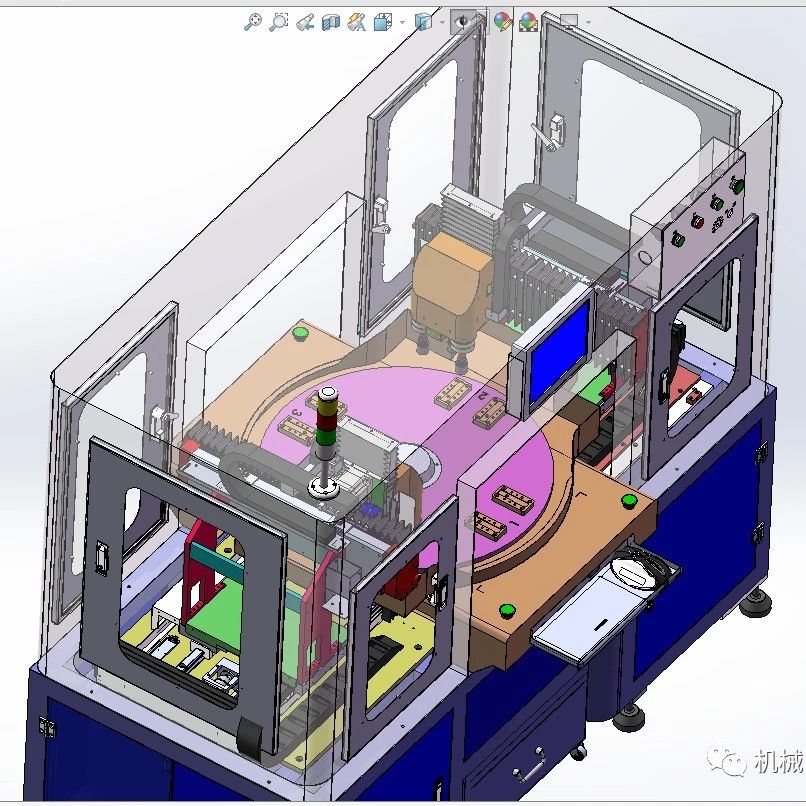 【非标数模】湿式自动数控打磨机 手机金属外壳抛光打磨设备3D图纸 Solidworks设计
