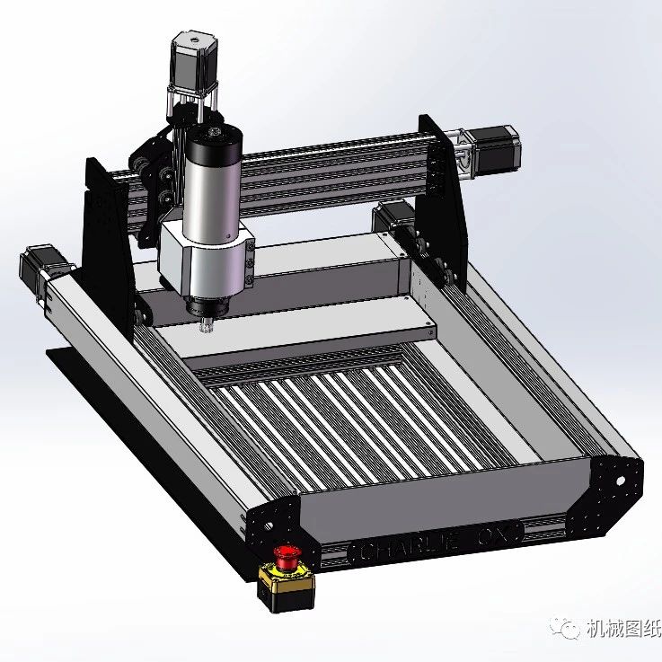 【工程机械】Charlie OX V2雕刻机3D数模图纸 Solidworks设计
