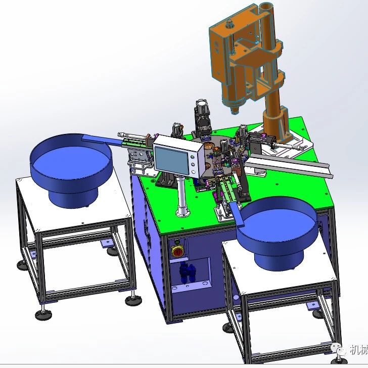 【非标数模】自动化感应环组装机3D数模图纸 Solidworks设计 附x_t