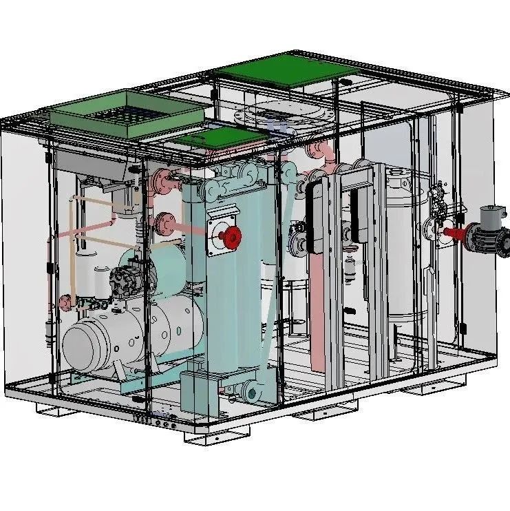 【工程机械】biogas沼气压缩机3D数模图纸 STP格式