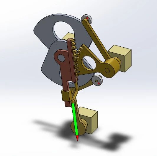 【工程机械】Cam Rack凸轮齿条传动机构3D数模图纸 Solidworks设计