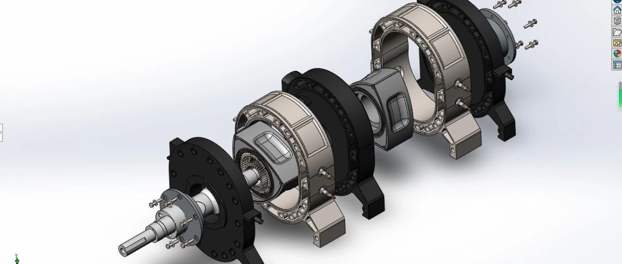 【发动机电机】Wankel engine汪克尔引擎3D图纸 Solidworks设计