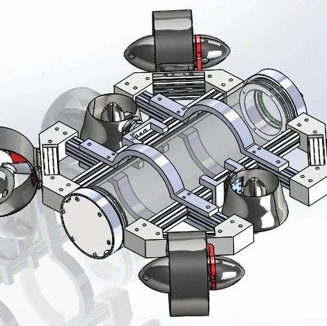 【海洋船舶】AUV无人水下航行器结构3D图纸 STEP格式