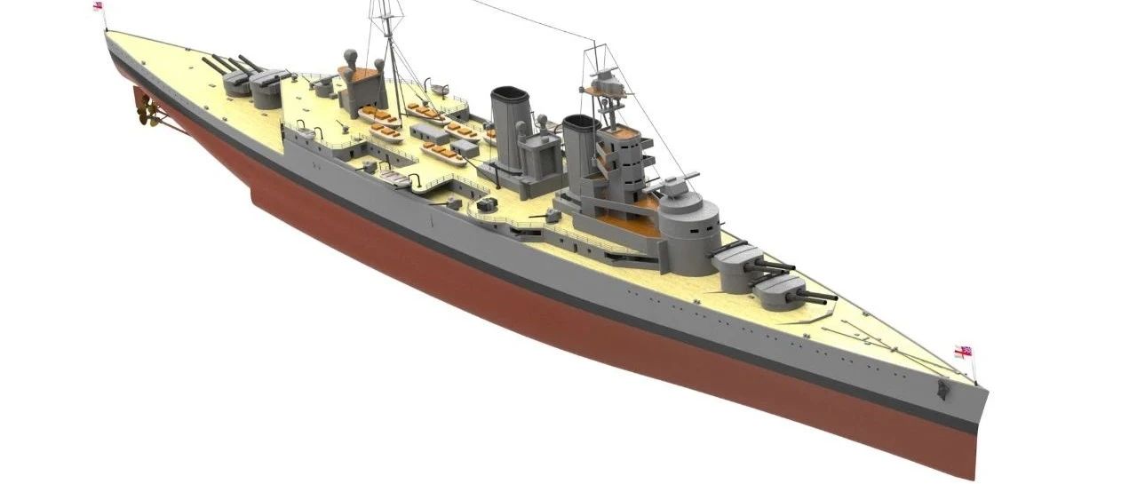 【海洋船舶】HMS Hood Battlecruiser胡德号战列巡洋舰简易模型3D图纸