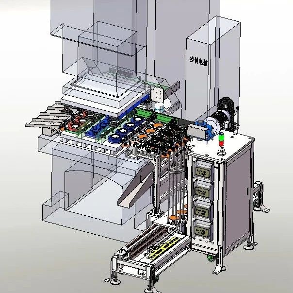 【工程机械】四工位内衬盖冲压机3D数模图纸 STEP格式g-project-1