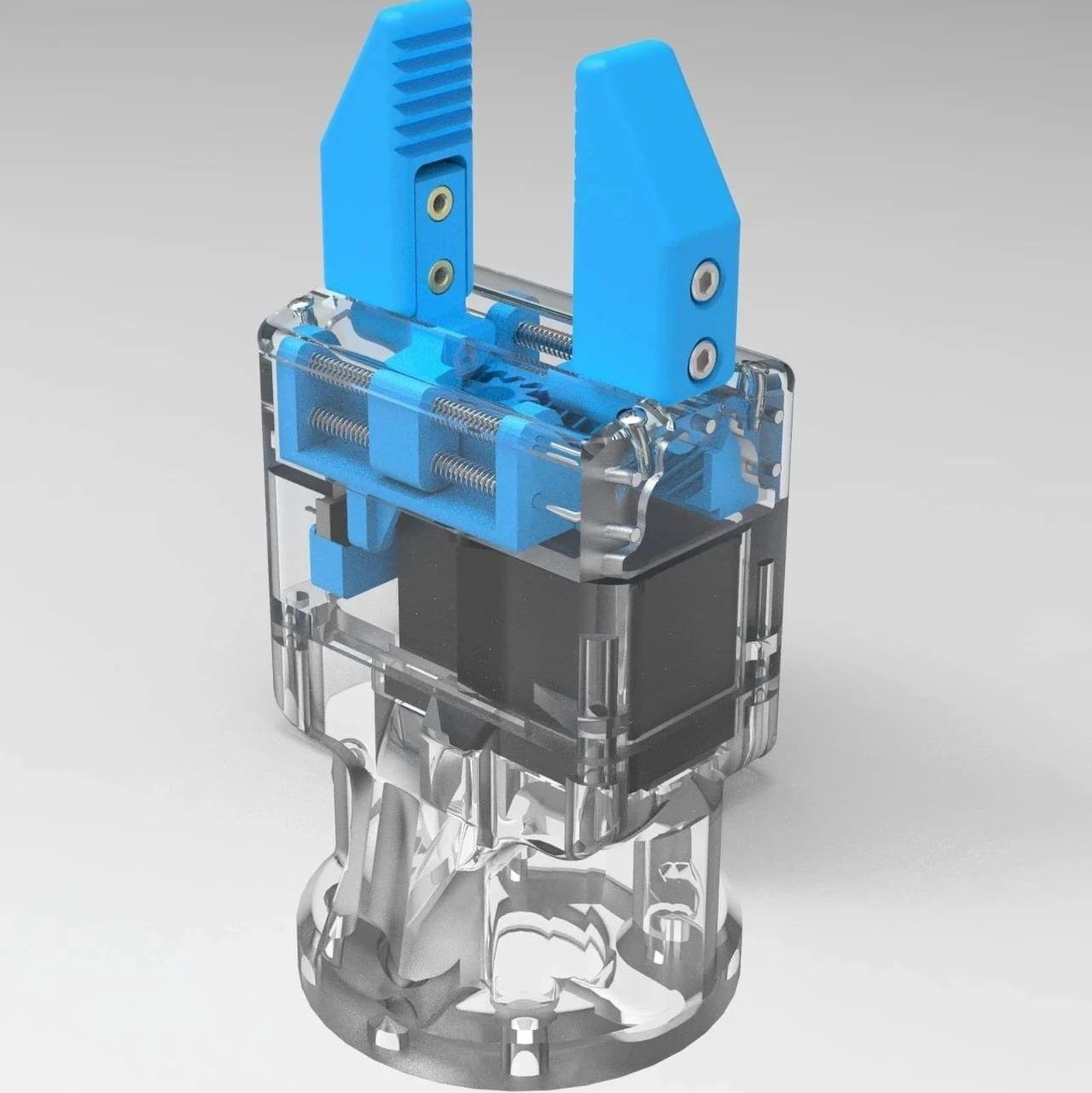 【工程机械】Servo Gripper V1伺服夹持器3D数模图纸 STP格式