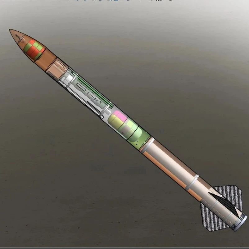 【飞行模型】3.2Km Rocket Design火箭模型3D图纸 STEP格式