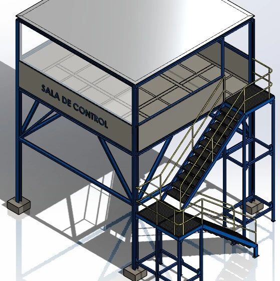 【工程机械】工厂设备控制平台3D数模图纸 Solidworks设计 附IGS