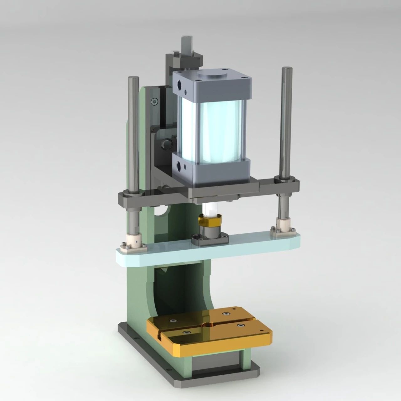 【工程机械】500KG压力机3D数模图纸 Solidworks设计