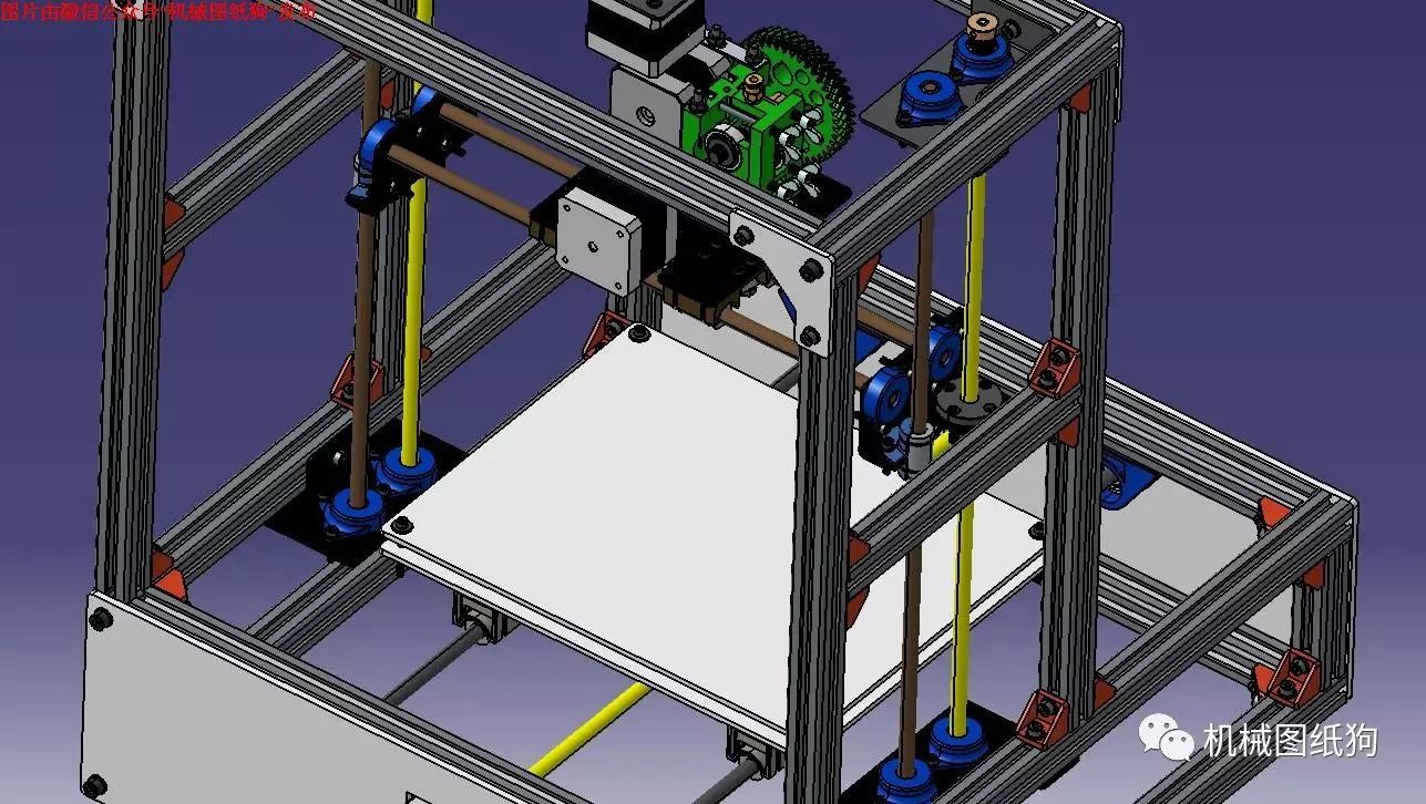 【工程机械】概念3d打印机模型3d图纸 stp x_t格式_solidworks-仿真秀