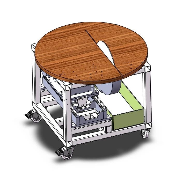 【工程机械】木材切割机3D数模图纸 Solidworks18设计 附STEP IGS