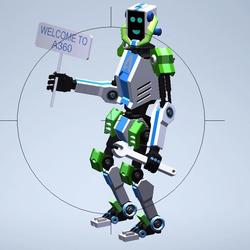 【机器人】Robot-638简易人形机器人造型3D图纸 INVENTOR设计