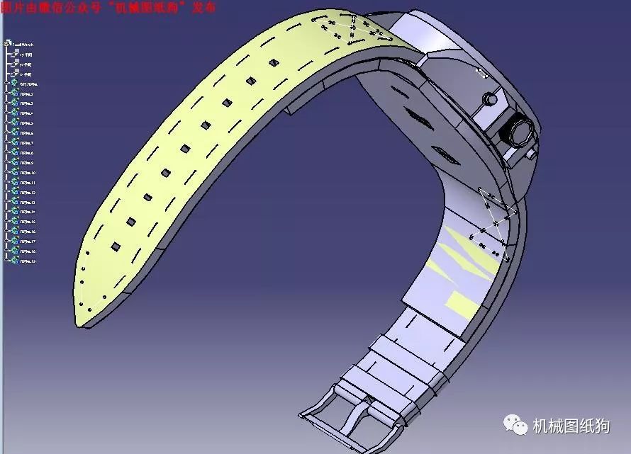 【生活艺术】fossil Ch2599腕表手表模型3d图纸 Catia设计 Catia 仿真秀干货文章