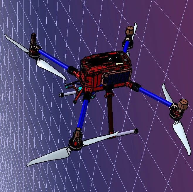 【飞行模型】dji-m300四轴无人机3D数模图纸 STP格式