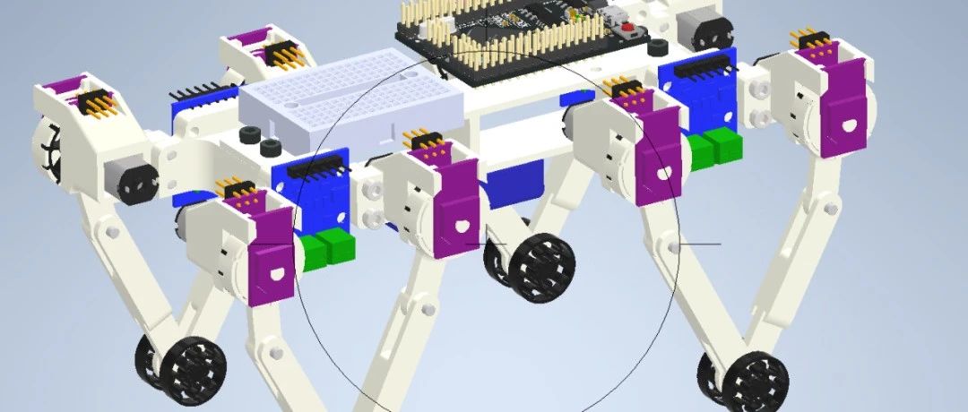 【机器人】Tetrapod Robot Pochitabot四足机器人3D数模图纸 