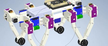 【机器人】Tetrapod Robot Pochitabot四足机器人3D数模图纸 