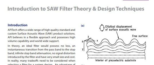 SAW 滤波器理论与设计白 皮 书