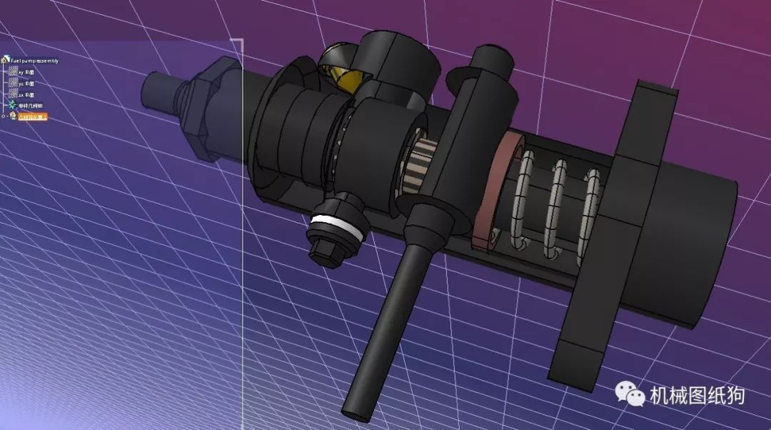 【泵缸阀杆】Fuel pump燃油泵3D数模图纸 IGS STEP格式_SolidWorks仿真秀干货文章