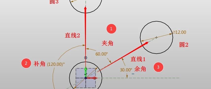 RationalDMIS 7.1计算夹角算法选择（夹角，余角，补角，共辅角）