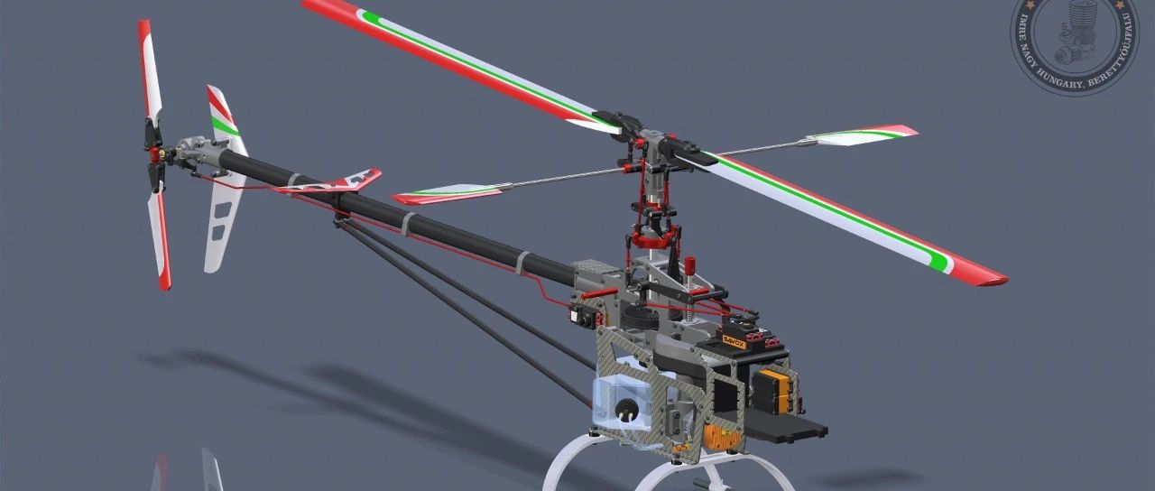 【飞行模型】RC helikopter RC玩具遥控直升机3D数模图纸 STP格式