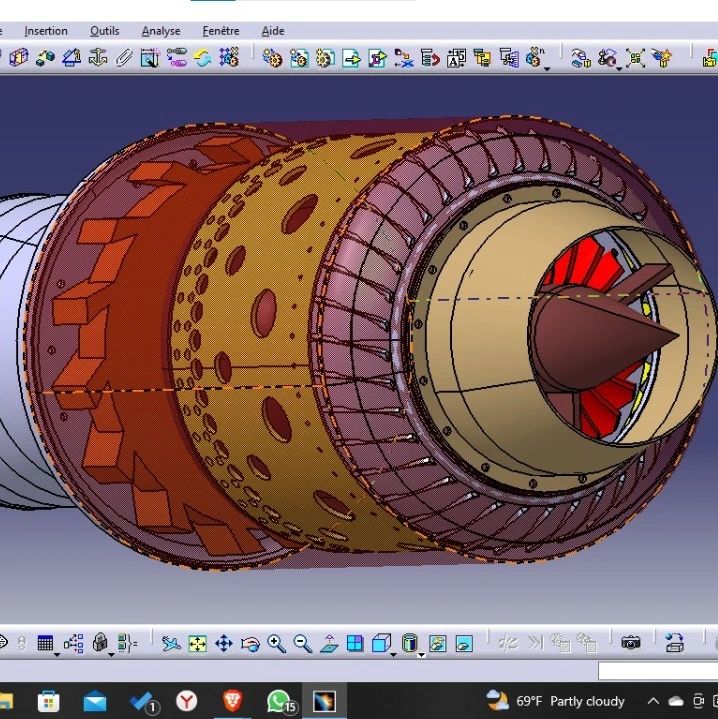 【发动机电机】turboreacteur涡轮喷气发动机结构3D图纸 CATIA设计
