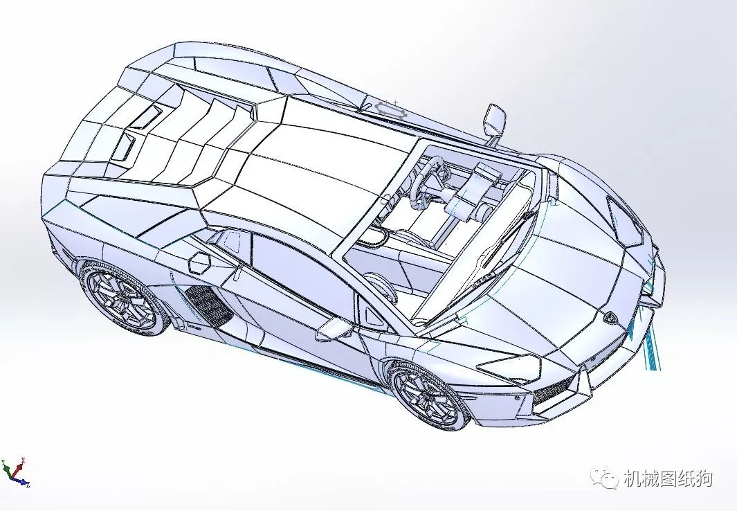 【汽车轿车】aventador Sv跑车模型3d图纸 Solidworks设计 附step 汽车 Solidworks 仿真秀干货文章