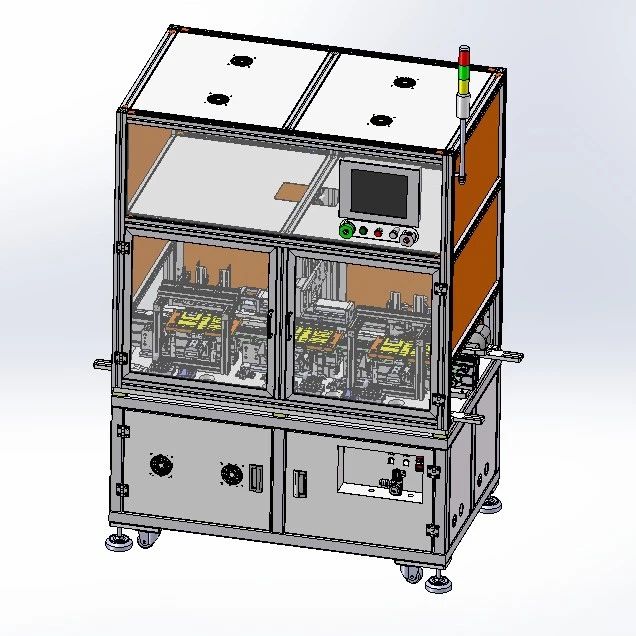 【非标数模】手机电池喷码设备3D数模图纸 Solidworks12设计