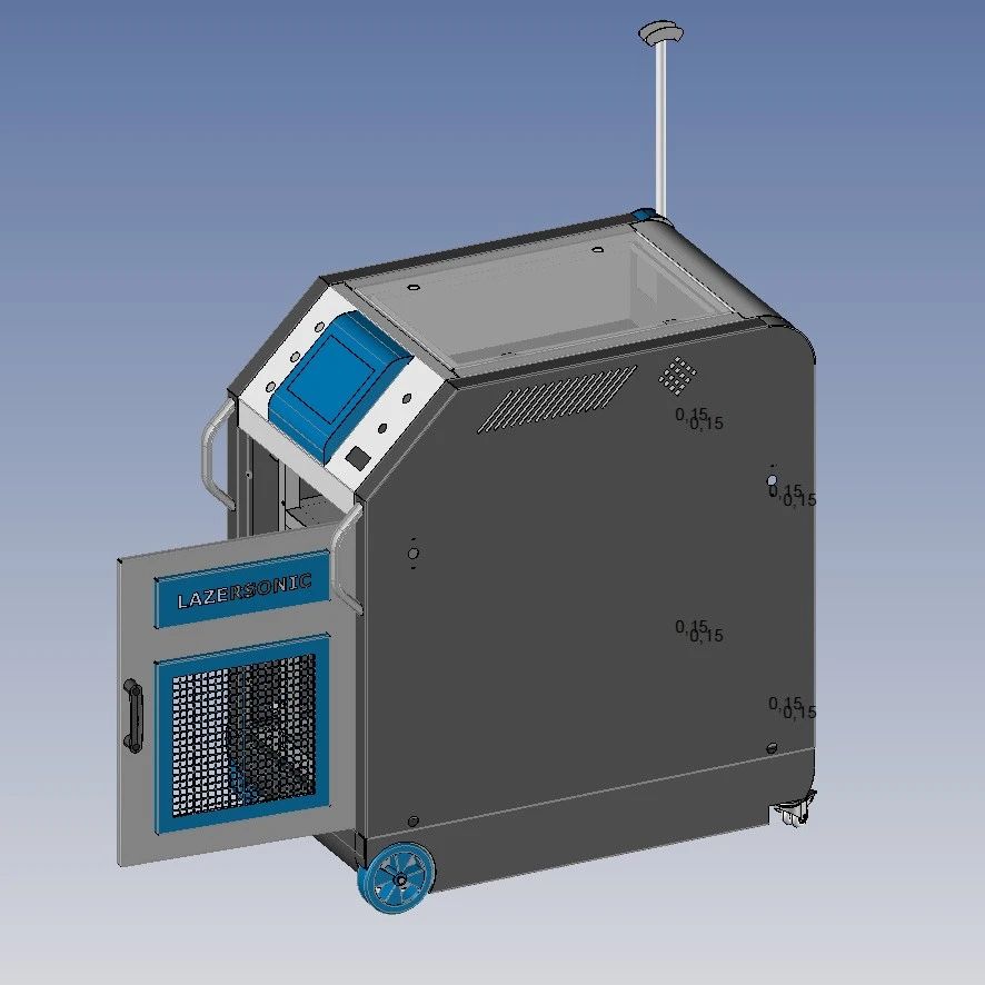 【工程机械】laser welding machine激光焊接机箱3D数模图纸 STP格式