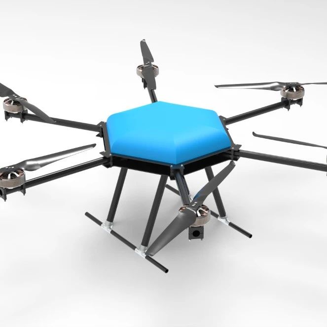 【飞行模型】Hexacopter ML5210六旋翼机3D数模图纸 STEP格式