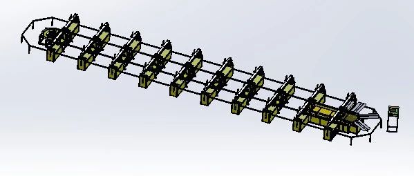 【非标数模】S5齿轮传动印花机3D数模图纸 Solidworks16设计